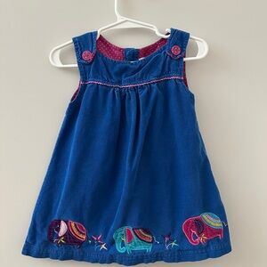 JoJo Maman Bebe Blue Elephant Dress